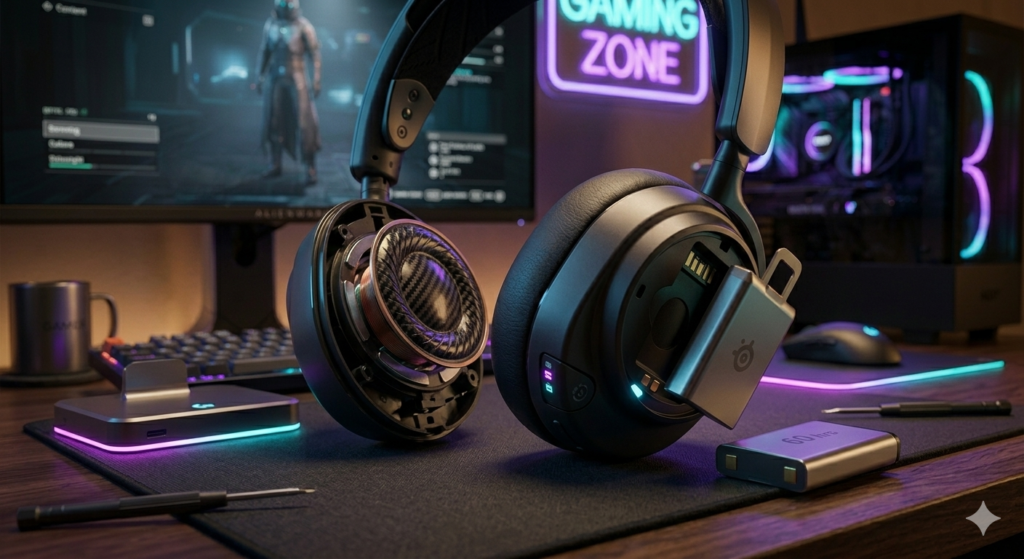 SteelSeries Nova Elite best wireless headphones with hot-swappable battery system